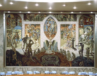 UN Security Council Mural by Norwegian Artist Per Krohg