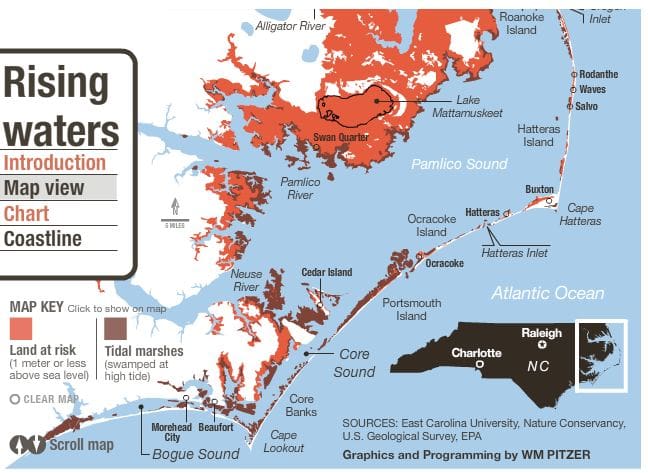 North Carolina’s Huge Risks with Rising Sea Levels