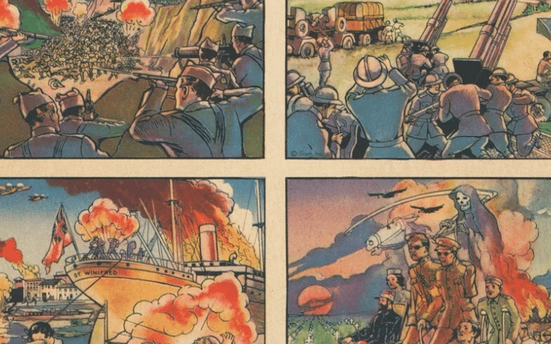 The frightful cost of war and a bubble gum card