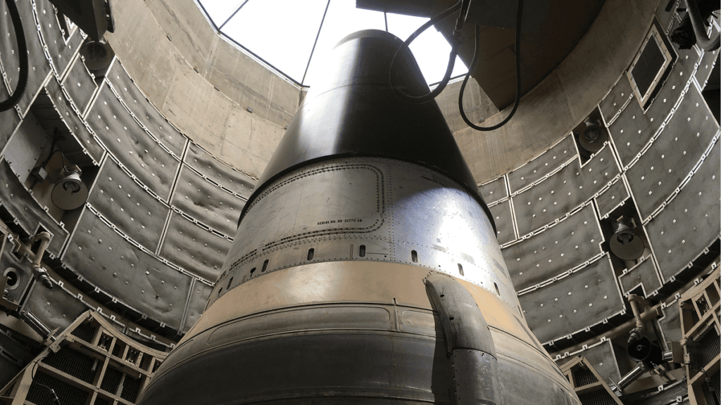 Titan II ICBM - decommissioned nuclear missile - at the Titan Missile Museum, Green Valley, Sahuarita, Arizona