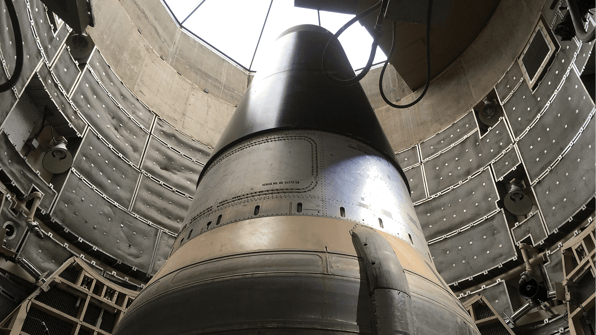 Titan II ICBM - decommissioned nuclear missile - at the Titan Missile Museum, Green Valley, Sahuarita, Arizona